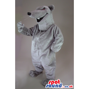 Customizable Angry Grey Bear Plush Mascot With A Long Nose -
