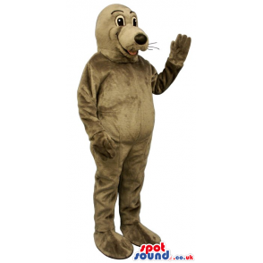 Customizable All Grey Seal Animal Plush Mascot With A Cute Face