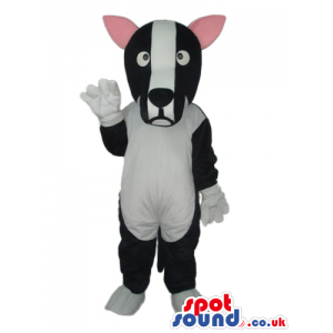 Customizable Cute Black And White Dog Plush Mascot - Custom