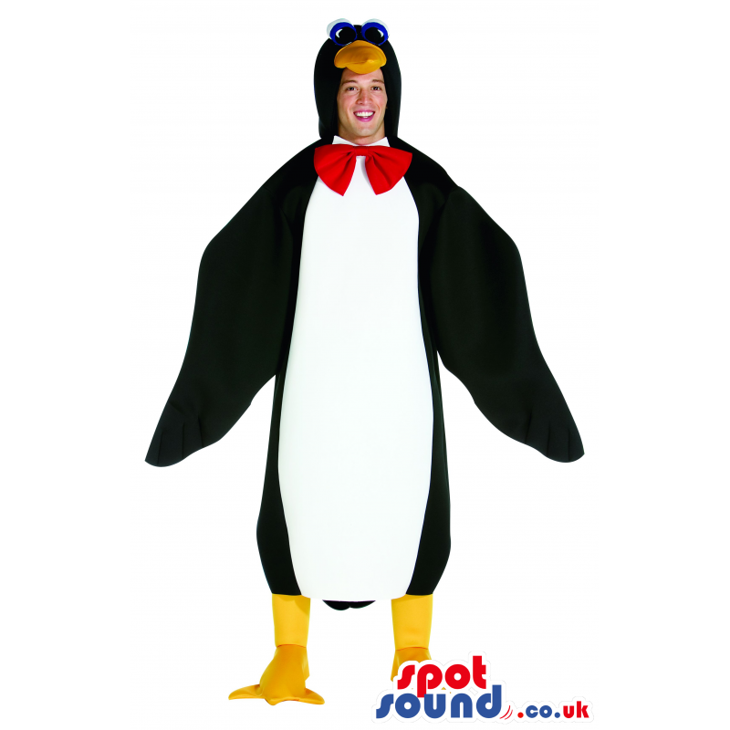 Amazing Big Penguin Adult Costume With A Red Bow Tie - Custom