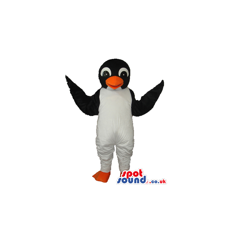 Cute Young Penguin Animal Plush Mascot With Orange Beak -