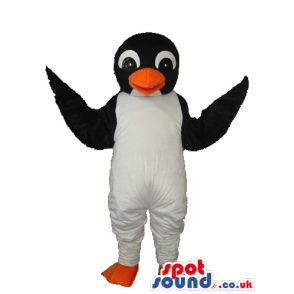 Cute Young Penguin Animal Plush Mascot With Orange Beak -