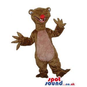 Brown Slit It Sloth Ice Age Cartoon Character Plush Mascot -