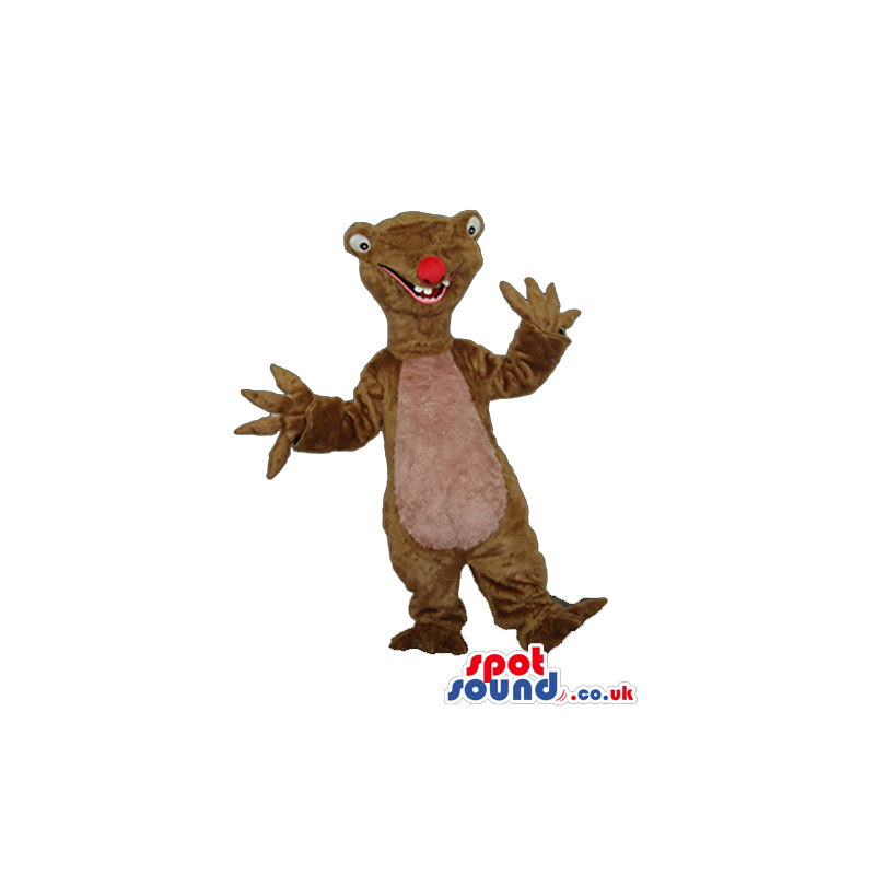 Brown Slit It Sloth Ice Age Cartoon Character Plush Mascot -