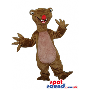 Brown Slit It Sloth Ice Age Cartoon Character Plush Mascot -