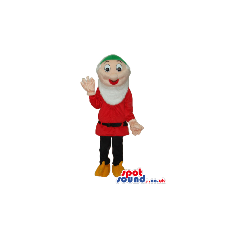 Snow White And The Seven Dwarfs Character Mascot In Red Clothes