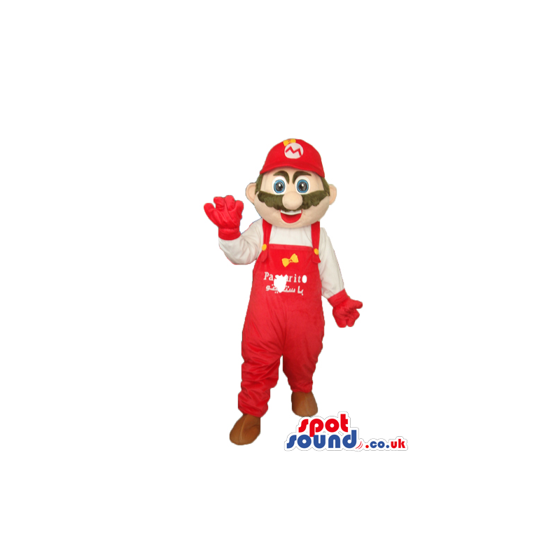 Super Mario Bros. Popular Video Game Character Mascot With Logo