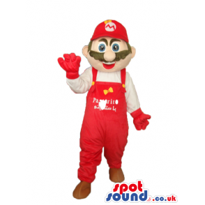 Super Mario Bros. Popular Video Game Character Mascot With Logo