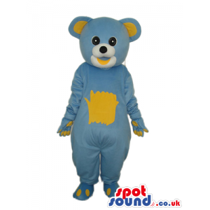 Cute Blue And Yellow Teddy Bear Animal Plush Mascot - Custom