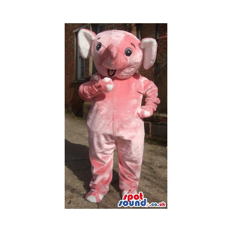 Cute little elephant in a pink jumper with cute smile - Custom