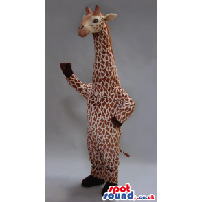 Great Brown Giraffe Animal Plush Mascot With A Pattern - Custom