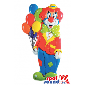 Customizable Party Decoration Clown With Balloons In Flashy
