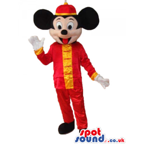 Mickey Mouse Disney Character With Oriental Shinny Clothes -