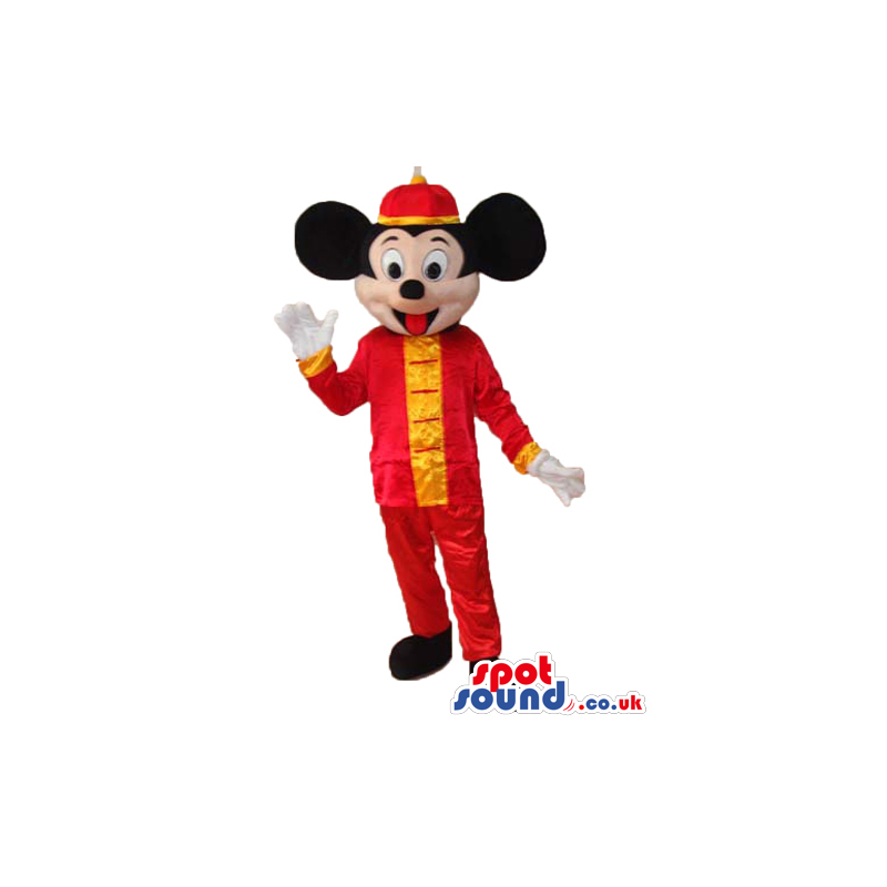 Mickey Mouse Disney Character With Oriental Shinny Clothes -
