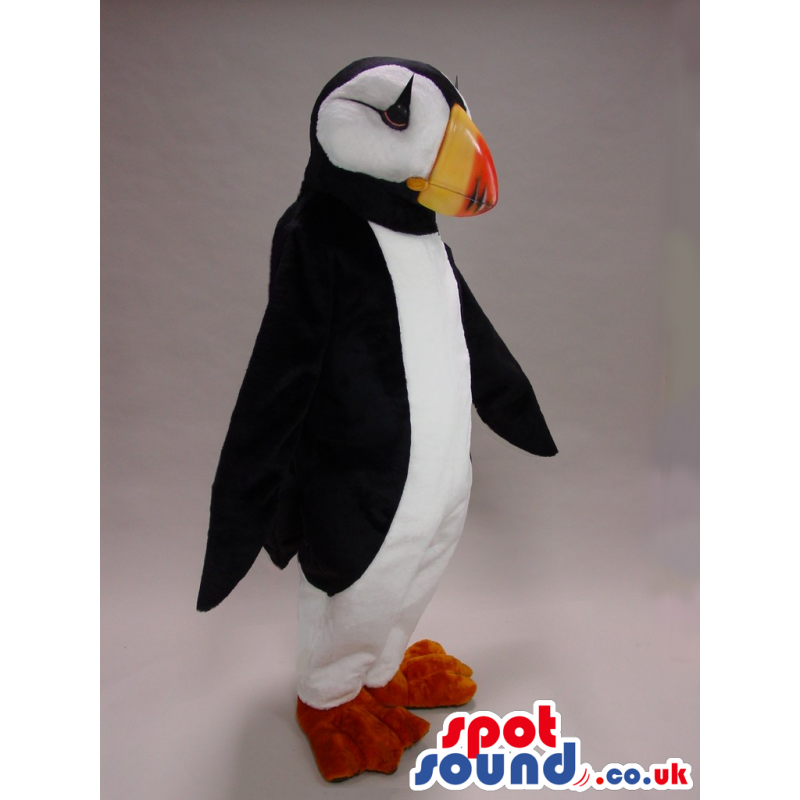 Cute Puffin Penguin Animal Plush Mascot With Red Beak - Custom