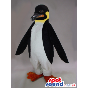 Realistic Penguin Animal Plush Mascot With Yellow Neck - Custom
