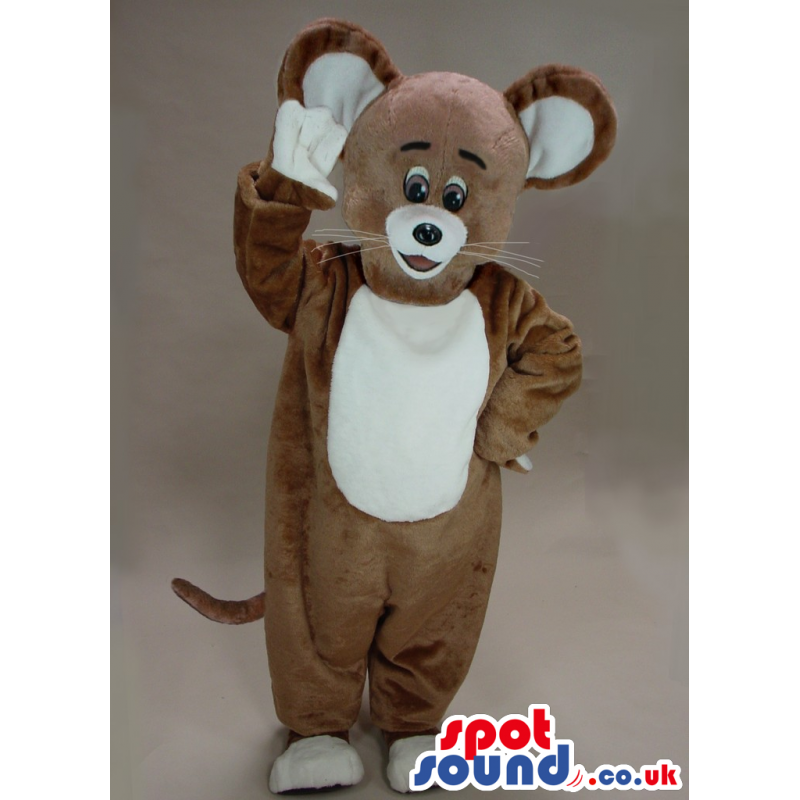 Brown Mouse Animal Plush Mascot With White Belly - Custom