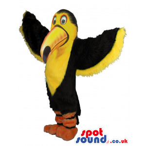 Exotic Yellow And Black Pelican Bird Plush Mascot - Custom