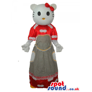 Hello Kitty mascot with a pretty pink heart dress Sizes L (175-180CM)