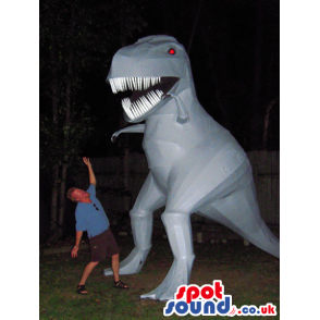 Grey Giant T-Rex Dinosaur Creature Air-Filled Mascot - Custom