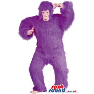 Flashy Purple Hairy Gorilla Plush Mascot Or Disguise - Custom