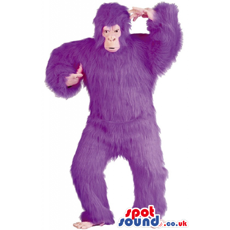 Flashy Purple Hairy Gorilla Plush Mascot Or Disguise - Custom