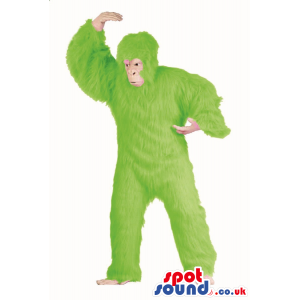 Flashy Green Hairy Gorilla Plush Mascot Or Disguise - Custom