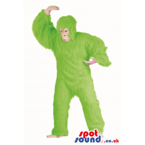 Flashy Green Hairy Gorilla Plush Mascot Or Disguise - Custom