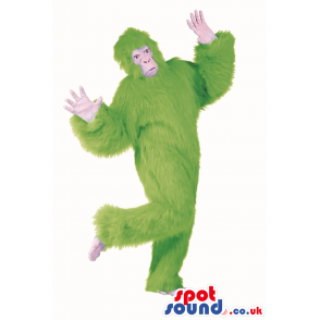 Flashy Green Hairy Gorilla Plush Mascot Or Disguise - Custom