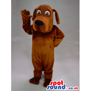 Customizable Brown Dog Plush Mascot With A Calm Face - Custom