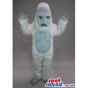 White Chimpanzee Plush Mascot With An Almost Human Face -