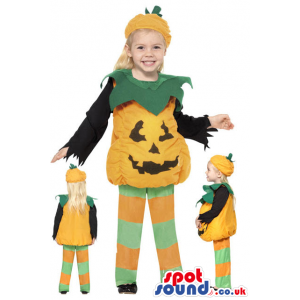 Cute Halloween Pumpkin Children Size Costume Disguise - Custom