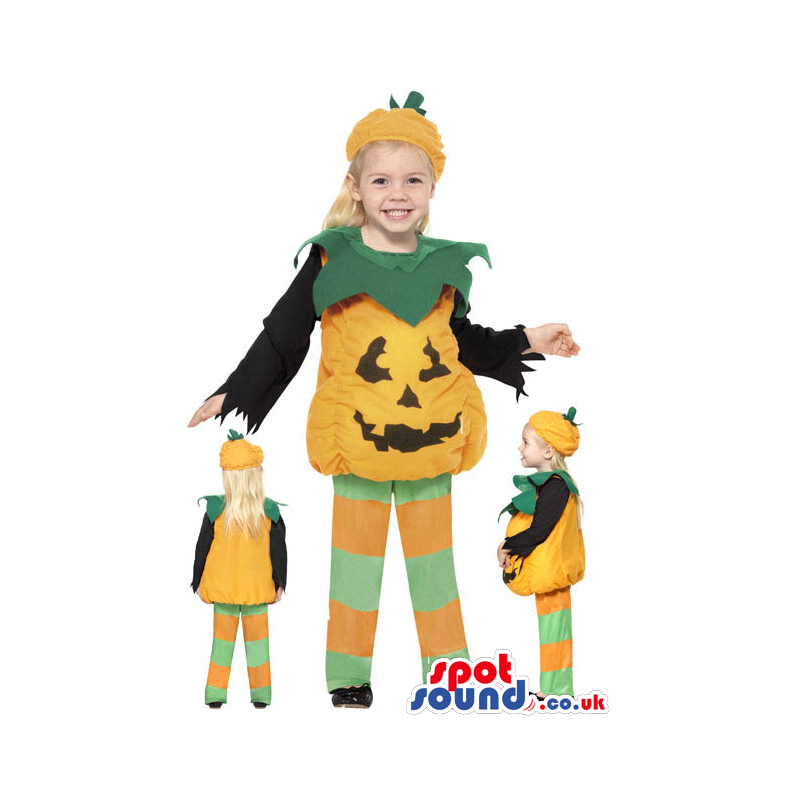 Cute Halloween Pumpkin Children Size Costume Disguise - Custom