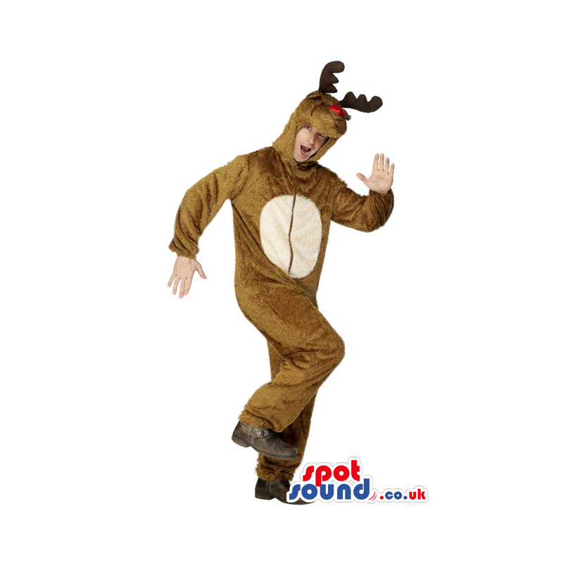 Hilarious Brown Christmas Reindeer Adult Size Disguise - Custom