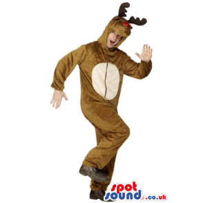 Hilarious Brown Christmas Reindeer Adult Size Disguise - Custom