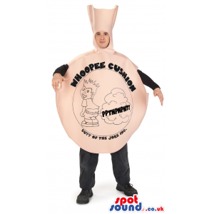 Hilarious Whoopee-Cushion Joke Adult Size Costume With Text -