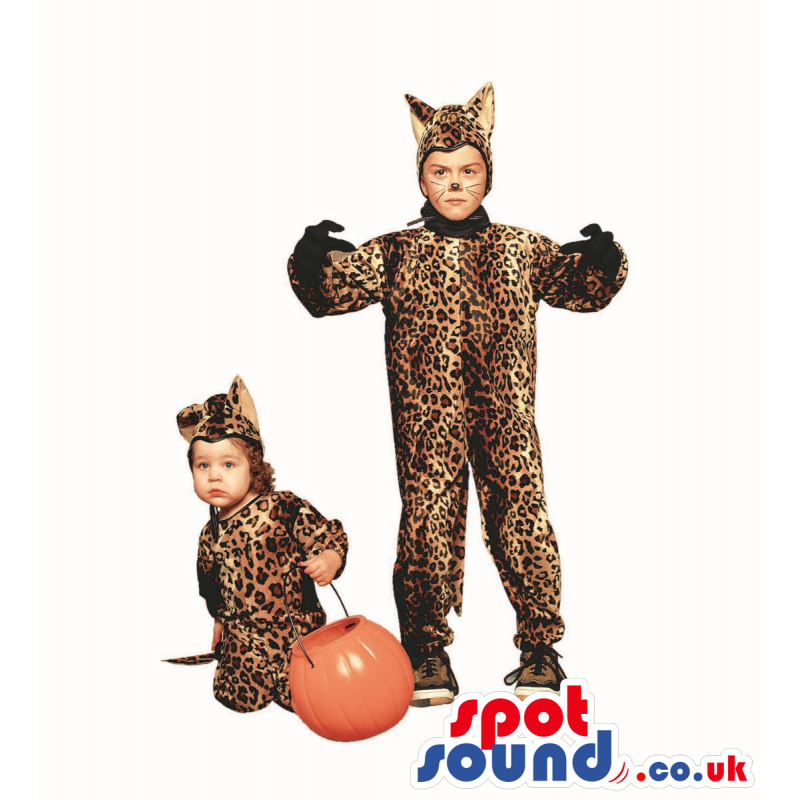 Two Cute Panther Children And Baby Two Size Costumes - Custom