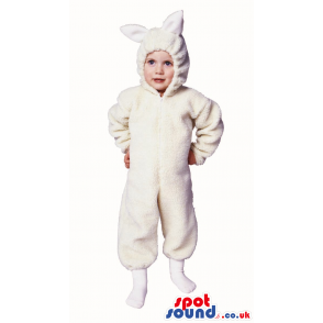 Cute Halloween White Sheep Children Size Plush Costume Disguise