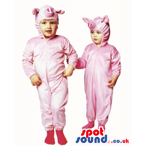 Two Cute Pigs Children And Baby Size Costumes Disguise - Custom