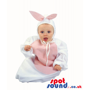 Cute White And Pink Rabbit Baby Child Size Costume - Custom