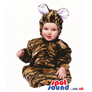 Cute Halloween Patterned Tiger Baby Child Size Costume Disguise