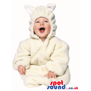 Cute Halloween White Mouse Baby Child Size Costume Disguise -