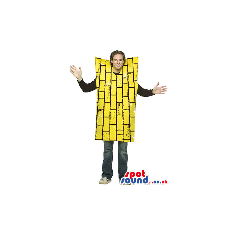 Yellow Brick Wall Adult Size Costume Or Plush Mascot - Custom