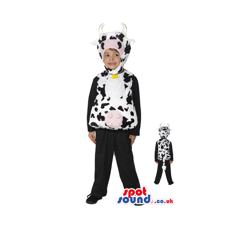 Cute Halloween Cow Children Size Plush Costume Disguise -