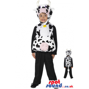 Cute Halloween Cow Children Size Plush Costume Disguise -