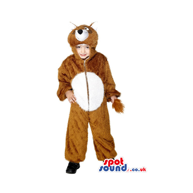 Cute Halloween Brown Bear Children Size Plush Costume Disguise