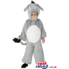 Cute Halloween Grey Donkey Children Size Plush Costume Disguise