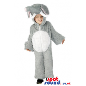Cute Halloween Grey Elephant Children Size Plush Costume