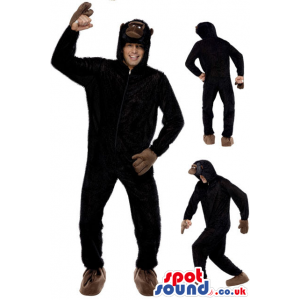 Black Gorilla Or Monkey Adult Size Costume Or Plush Mascot -