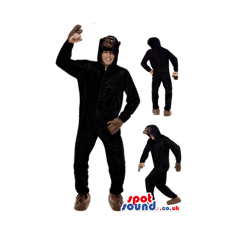 Black Gorilla Or Monkey Adult Size Costume Or Plush Mascot -